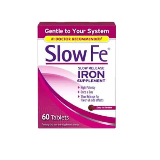 Slow Fe Slow Release Iron Supplement Tablets - 60ct image {6}