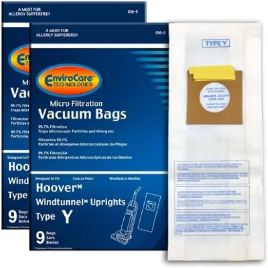 EnviroCare Type Y Replacement Micro Filtration Vacuum Bags Designed to fit Hoover Windtunnel Upright 18 Pack image {9}