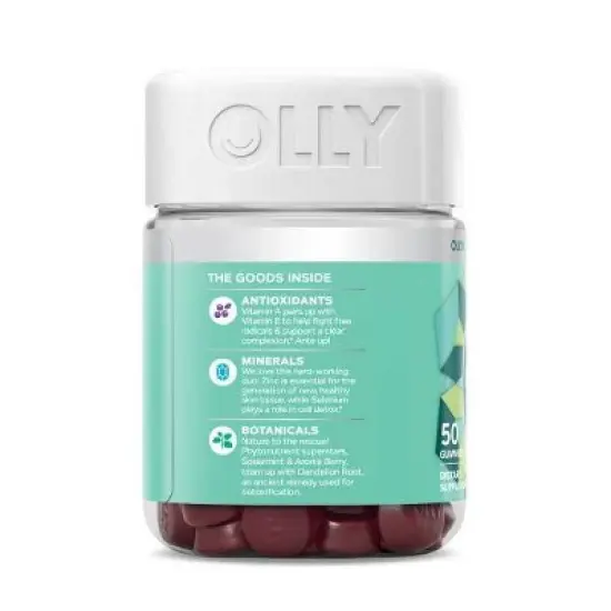 OLLY Flawless Complexion Chewable Gummies - Berry Fresh - 50ct image {4}