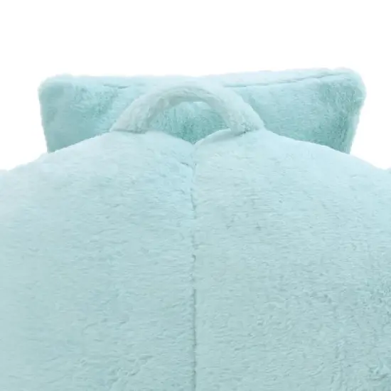 Giant Bean Bag Chair withFootstool, Oversized Bean Bag for Adults and Kids, Polyester Shell-Shaped Large Chair with Filler, Stuffed Big Accent Sofa image {5}