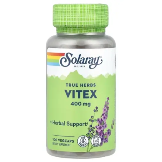 Solaray True Herbs, Vitex, 400 mg, 100 VegCaps image {4}