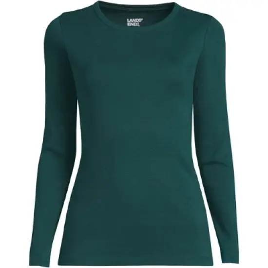 Lands' End Women's Tall All Cotton Long Sleeve Crewneck T-Shirt image {16}