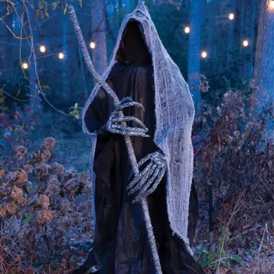 Funworld Reaper With Staff 6 Foot Halloween Yard Decor image {2}