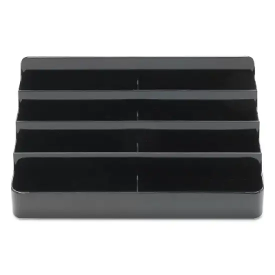 Deflecto Recycled Business Card Holder Holds 400 2 x 3 1/2 Cards Eight-Pocket Black 90804 image {6}