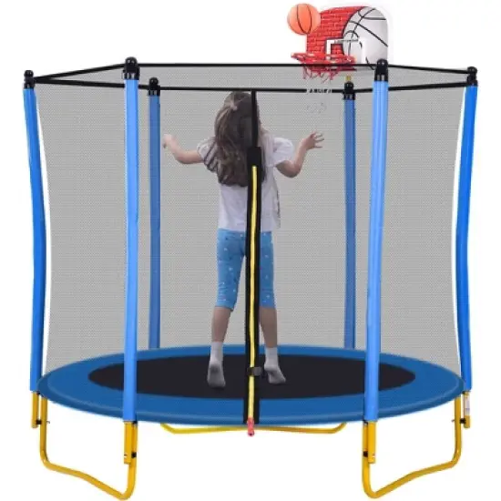 HFYee Kids Trampoline with Safety Options Indoor & Outdoor Bounce Fun for Children Multiple Sizes & Accessories image {3}