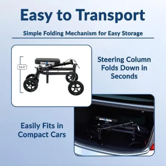KneeRover Economy Steerable Knee Scooter Black image {6}