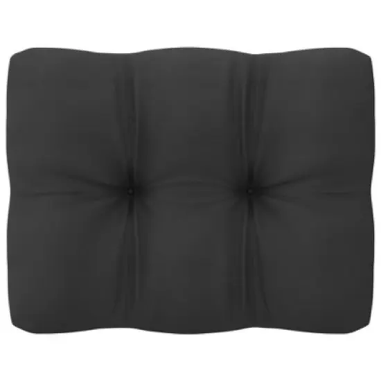 vidaXL Garden Sofa White, Anthracite Solid Pinewood, 100% Polyester Fabric image {3}