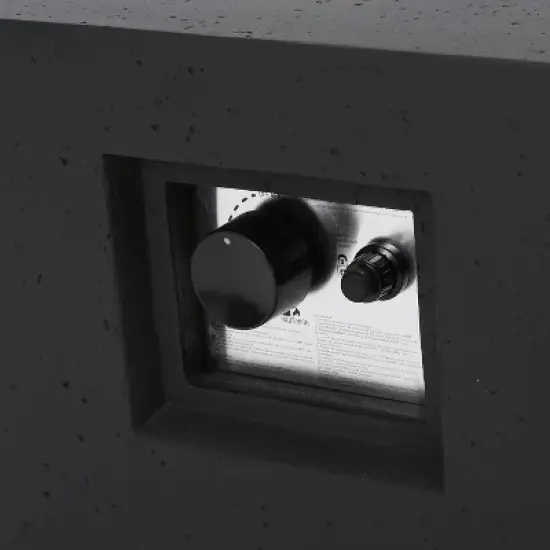 Aidan Outdoor 50000 BTU Light Weight Concrete Rectangular Fire Pit - Christopher Knight image {8}