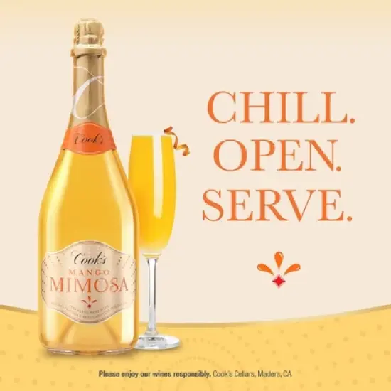 Cook's Mango Mimosa California Sparkling White Wine - 750ml Bottle image {4}