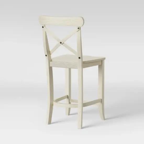 24" Litchfield X-Back Counter Height Barstool - Threshold image {3}