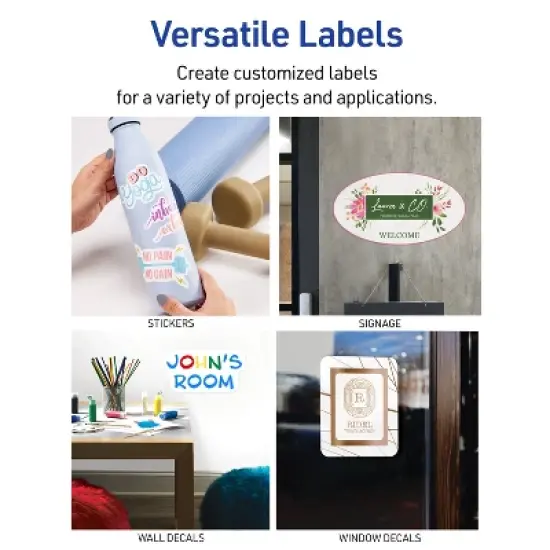 Avery DIY Polyester Sticker Sheets, 8.5" x 11", 3 Total (61512) image {3}