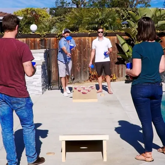 GoSports Beer Pong Cornhole Game - Includes 2 Boards, 8 Bean Bags and Carrying Case image {4}