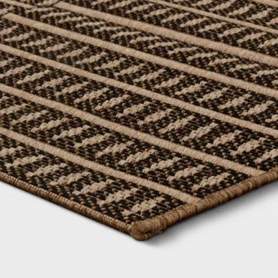 Shifted Geo Stripe Outdoor Rug Tan - Project 62&trade; image {2}