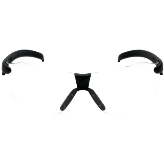 Calabria STS-146 Shatterproof Polycarbonate Safety Glasses in Black/Clear-(Frame Width: 127mm|Lens Height: 38mm) image {2}