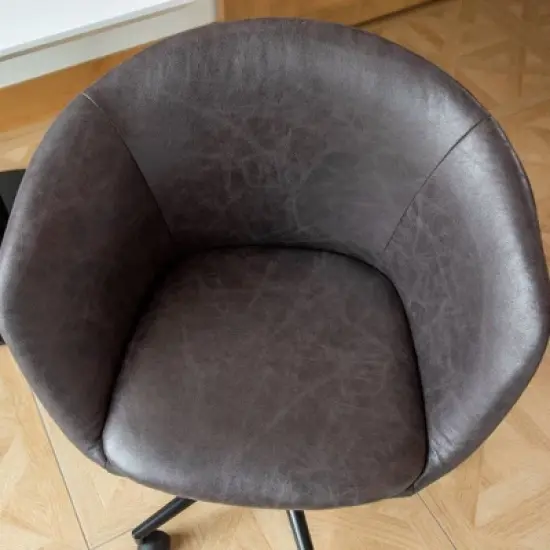Modern Curved Back Barrel Office Chair - WOVENBYRD image {11}