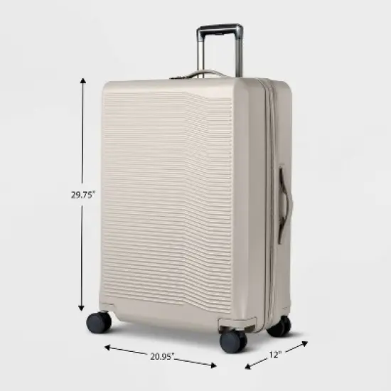 Signature Hardside Large Checked Spinner Suitcase - Open Story&trade; image {6}