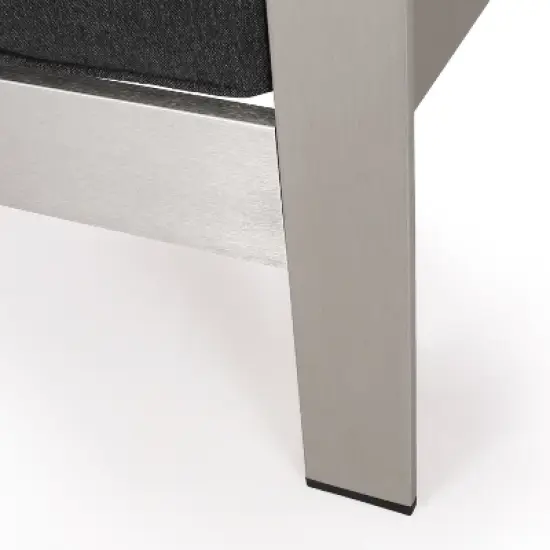 Christopher Knight Home Albion Outdoor Aluminum 4 Seater Chat Set with Fire Pit image {5}