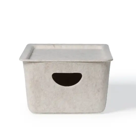 Felt Storage with Lid Beige - Bullseye's Playground&trade; image {3}