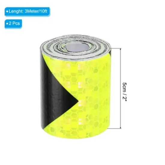 Unique Bargains Waterproof Self-Adhesive Warning Safety Reflective Tape image {1}