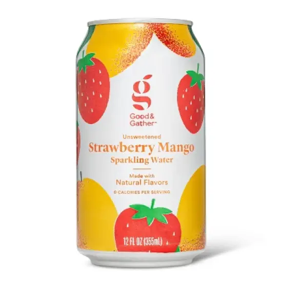 Strawberry Mango Sparkling Water - 8pk/12 fl oz Cans - Good & Gather&trade; image {2}