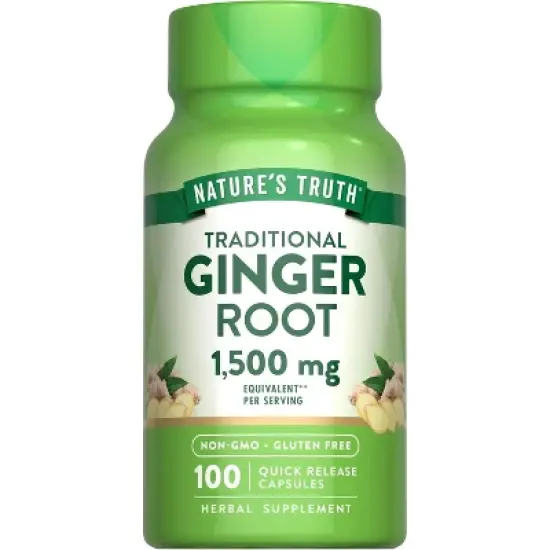Nature's Truth Ginger Root Capsules | 1,500mg | 100 Count | from Ginger Root Extract | Non-GMO and Gluten Free Supplement image {7}