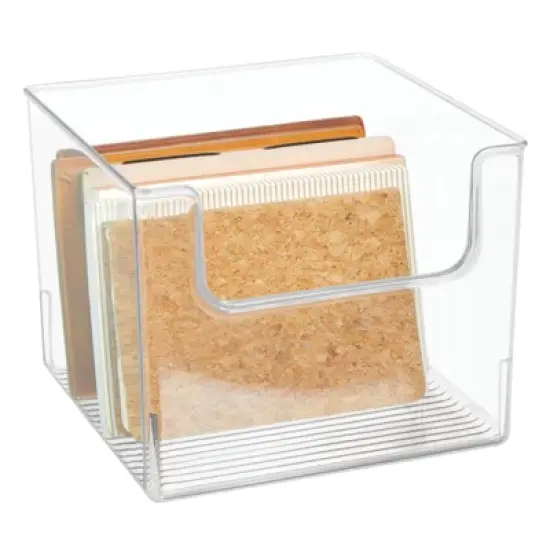 mDesign Plastic Home Office Storage Bin Container, Desk Organizer, 4 Pack image {5}