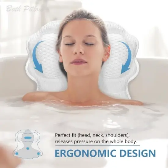 SetSail Bath Pillow, Relaxing Bath Pillows for Tub Neck and Back Support Soft image {1}