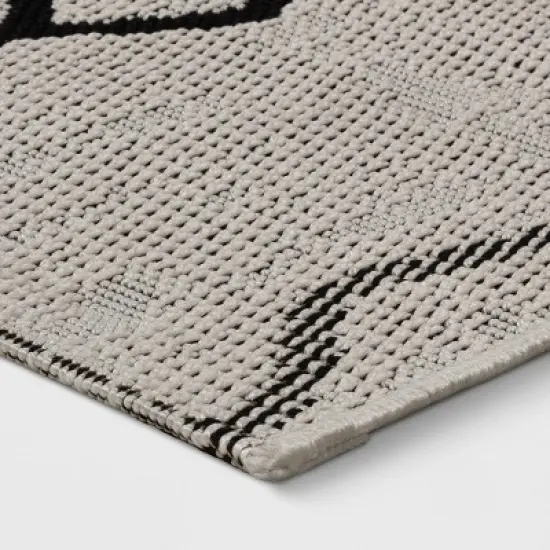 Grace Sketch Diamond Indoor/Outdoor Rug - Black/White - Project 62&trade; image {2}