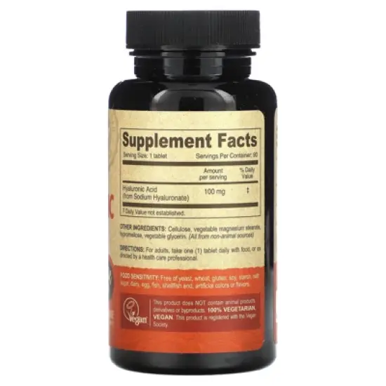 Deva Vegan Hyaluronic Acid , 100 mg , 90 Tablets image {1}