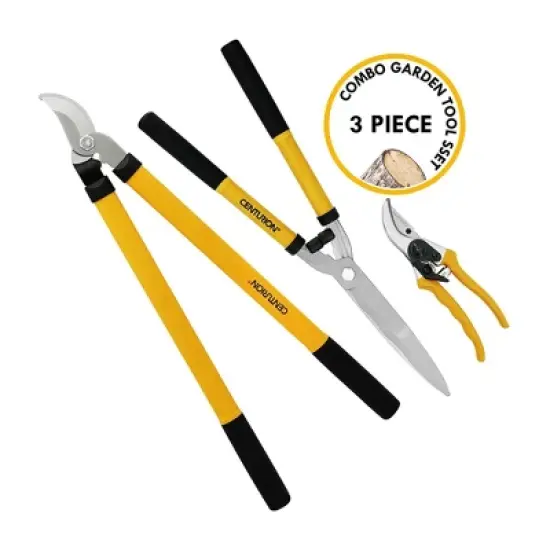 CENTURION 1222 3 Piece Lopper, Hedge Shear, and Pruner Tree Branch and Bush Cutting Combo Set with an Ergonomic Design and Comfortable Grip image {1}