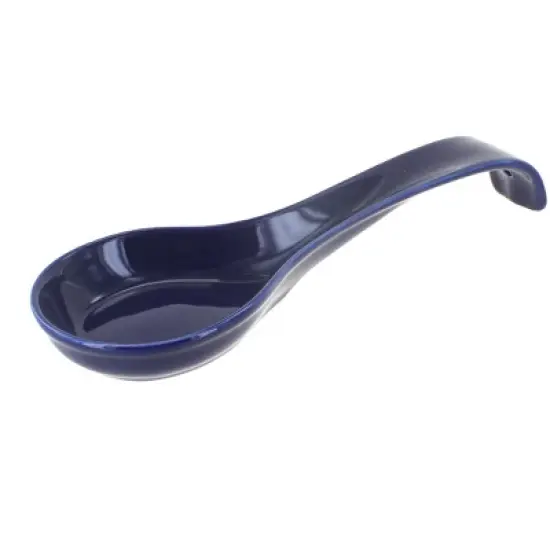Blue Rose Polish Pottery 1178 Zaklady Large Spoon Rest image {3}