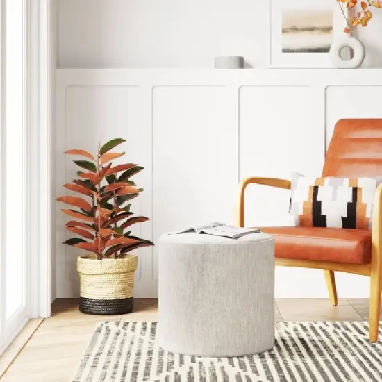 Bodrum Round Upholstered Ottoman - Threshold&trade; image {4}