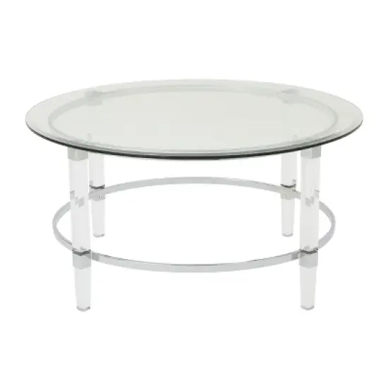 Glass Coffee Table Cocktail Table Center Table Side Table Small Table, Round/Rectangular-Christopher Knight Home image {3}