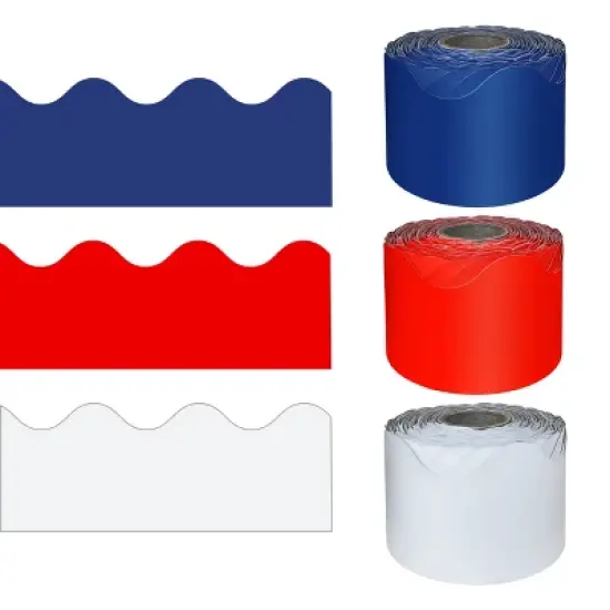 Carson Dellosa Education 65' Patriotic 3 Pack Rolled Bulletin Board Border Set (3 rolled borders) image {5}