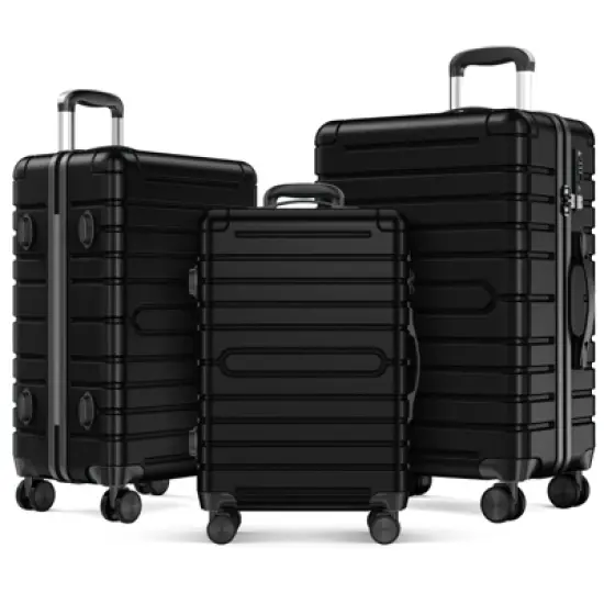 SKONYON 3-Piece Hardshell Luggage Set  Durable ABS+PC Suitcase with TSA Lock, YKK Zipper and Silent Spinner Wheels image {8}