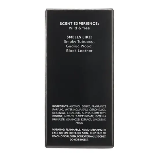 fine'ry. Men's Travel Size Eau De Cologne - Smoke & Leather - 2 fl oz image {3}