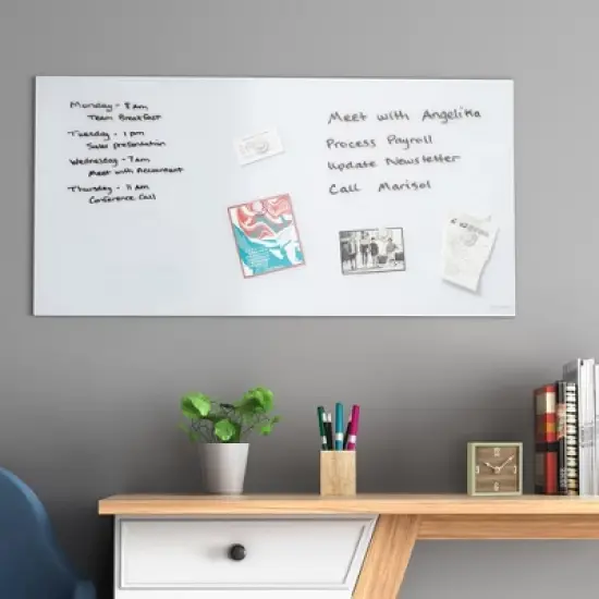 ECR4Kids MessageStor 18in x 36in Magnetic Dry-Erase Glass Board and 4 Rare Earth Magnets image {6}