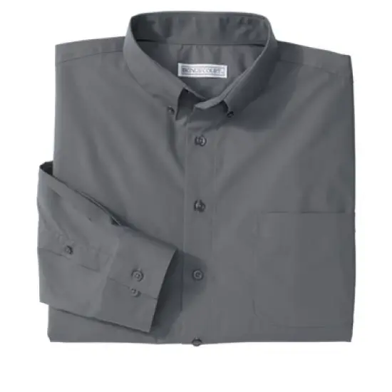 KS Signature by KingSize Men's Big & Tall  Wrinkle Free Long-Sleeve Button-Down Collar Dress Shirt image {3}