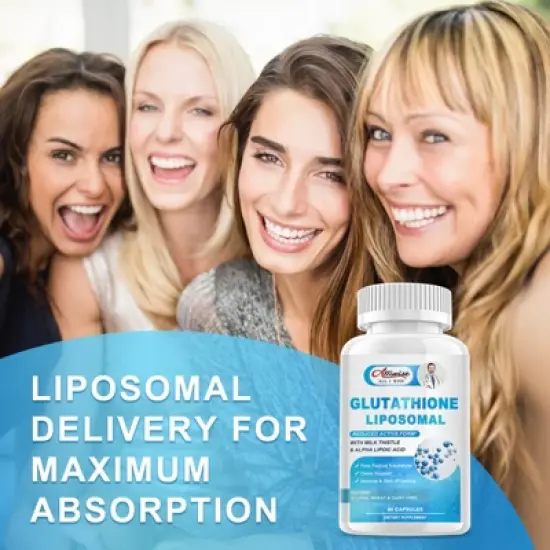 Alliwise Liposomal Glutathione Supplement, Max Absorption, Powerful Antioxidant, 120 Softgels image {7}