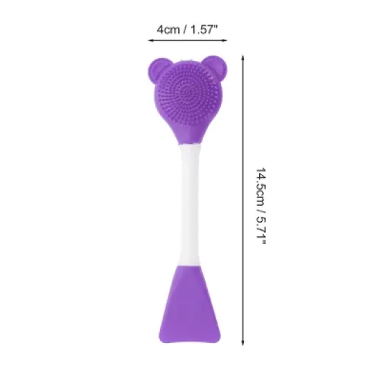 Unique Bargains Smooth Fan-shaped Facial Mask Brush 2 Pcs image {3}