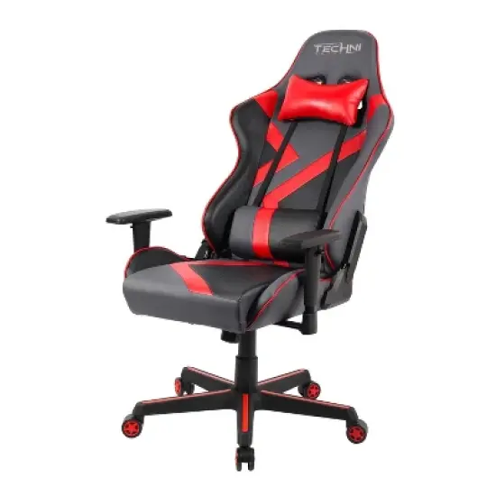 Office PC Gaming Chair Red - Techn Sport image {9}