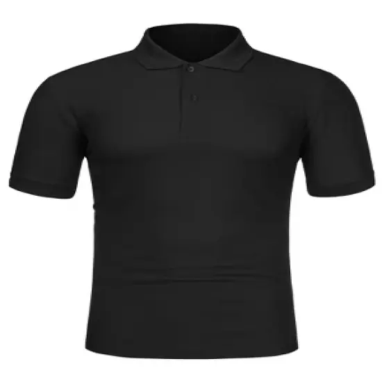 Lars Amadeus Men's Summer Solid Polo Shirts Short Sleeve Golf Performance Polo T Shirts image {14}