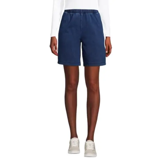 Lands' End Women's Sport Knit High Rise Elastic Waist Pull On Shorts image {6}