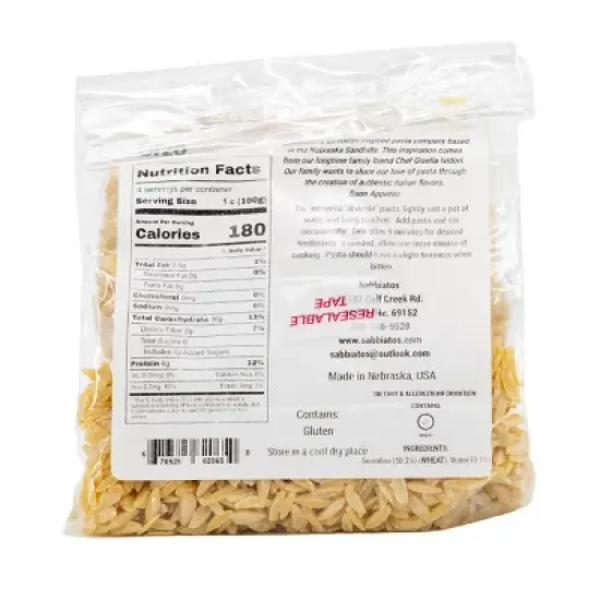 Sabbiatos 16 oz Orzo - Pack of 2 image {3}