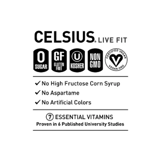 Celsius Sparkling Orange Functional Energy Drink - 4pk/12 fl oz Cans image {3}
