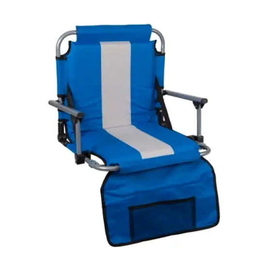 Stansport Folding Stadium Seat With Arms Blue/Tan image {11}