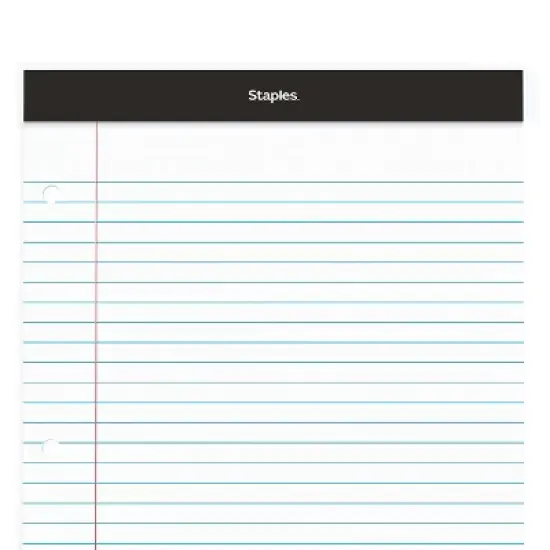 Staples Double Pad Notepads 8.5x11.75 White 100 Sh/Pd 6 Pd/Pk TR57350/35717 image {5}