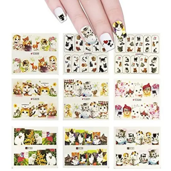 Wrapables 22 Sheets Cat Water Slide Nail Art image {4}