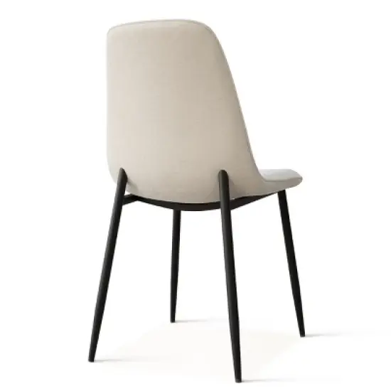 Set of 4 Upholstered Dining Chairs with Metal Legs, Modern Fabric Accent Kitchen Chairs for Dining Room or Small Spaces-Maison Boucle image {5}