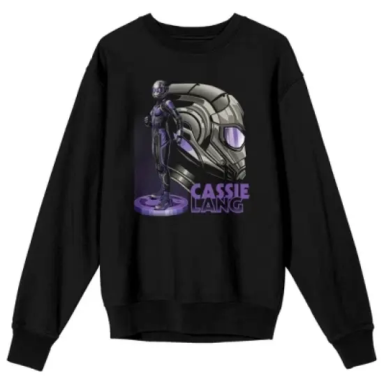 Ant-Man And The Wasp Quantumania Cassie Ant-Man Suit & Helmet Crew Neck Long Sleeve Black Adult Tee image {8}